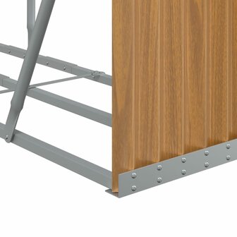 Haardhoutopslag 180x45x100 cm gegalvaniseerd staal houtlook 7