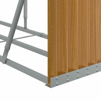 Haardhoutopslag 234x45x100 cm gegalvaniseerd staal houtlook 7