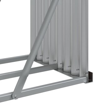 Haardhoutopslag 234x45x100 cm gegalvaniseerd staal houtlook 8