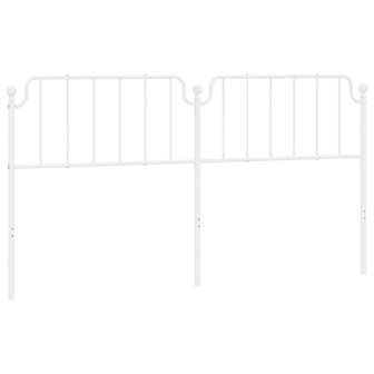 Vervangend hoofdbord 193 cm metaal wit 2