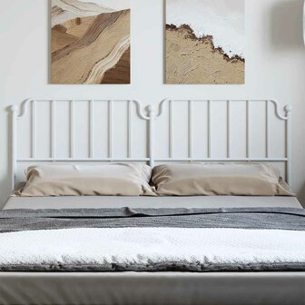 Vervangend hoofdbord 193 cm metaal wit 3