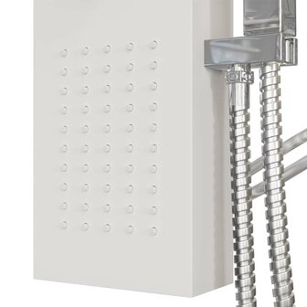 Douchepaneelsysteem aluminium wit 8