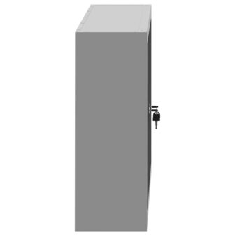 Gereedschapskast met plank Zwart en Grijs 50 x 20 x 55 cm 8