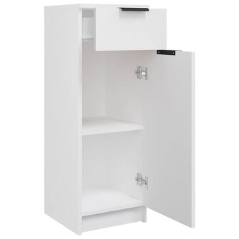 Badkamerkast 32x33,5x90 cm bewerkt hout wit 7