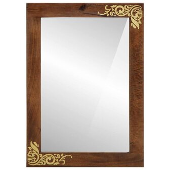 Badkamer Spiegel met spiegel Honingbruin 70 x 50 x 2,5 cm 2