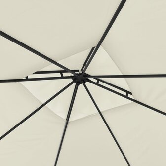 Prieel met uitschuifbare daken 180 g/m&sup2; 3x3x2,75 m cr&egrave;me 8