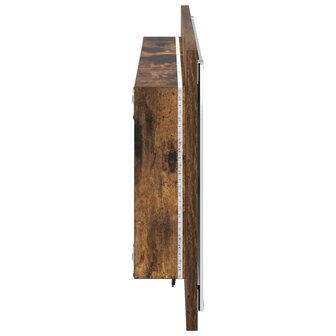 Spiegel met spiegel Gerookt eiken 90 x 8,5 x 37 cm Bewerkt hout 6