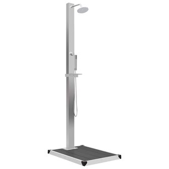 Buitendouche met bak HKC roestvrij staal 2