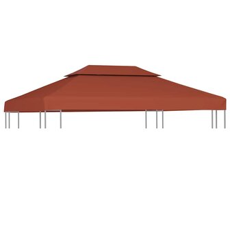 Prieeldak 2-laags 310 g/m&sup2; 4x3 m terracottakleurig 1