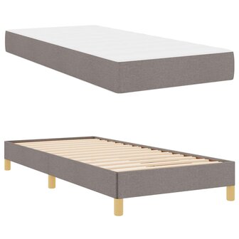 Boxspringbed met matras Taupe 80 x 200 cm Stof 5