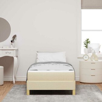 Boxspringbed met matras Cr&egrave;me 80 x 200 cm Stof 3