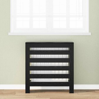 Radiatorafdekking Zwart Eiken 78 x 20 x 82 cm Bewerkt hout 1