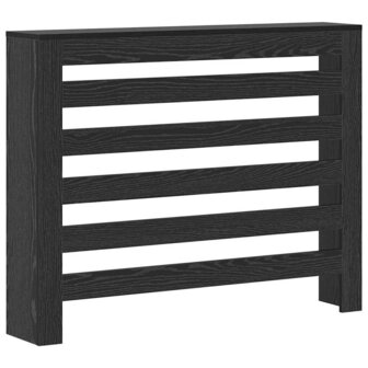 Radiatorafdekking Zwart Eiken 104 x 20 x 82 cm Bewerkt hout 2
