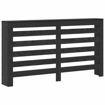 Radiatorafdekking Zwart Eiken 149 x 20 x 82 cm Bewerkt hout 2