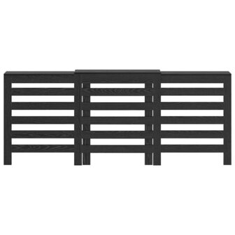 Radiatorafdekking Zwart Eiken 205 x 21,5 x 83,5 cm Bewerkt hout 4