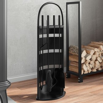 5-delige openhaardgereedschapset 23x15x66 cm staal 1