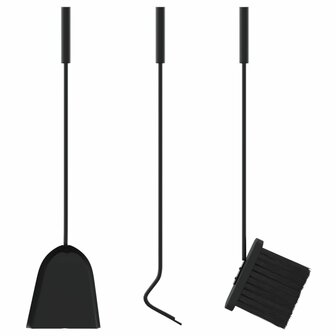 4-delige openhaardgereedschapset 22x59 cm staal 9