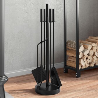 5-delige openhaardgereedschapset 18x66 cm staal 1