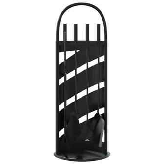 5-delige openhaardgereedschapset 23x15x66 cm staal 4