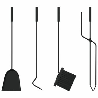5-delige openhaardgereedschapset 23x15x66 cm staal 9