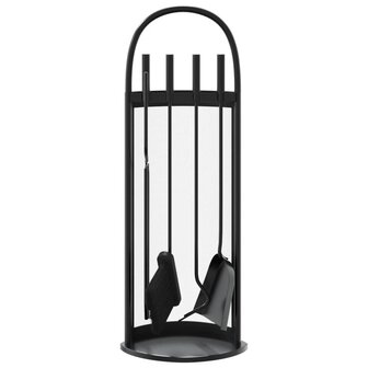 5-delige openhaardgereedschapset 23x15x66 cm staal 4