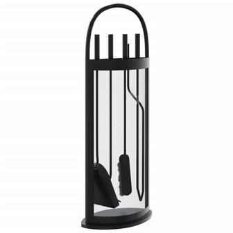 5-delige openhaardgereedschapset 23x15x66 cm staal 6