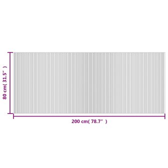 Vloerkleed rechthoekig 80x200 cm bamboe bruin 8