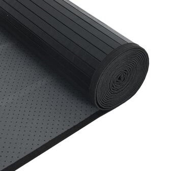 Vloerkleed rechthoekig 60x100 cm bamboe zwart 5