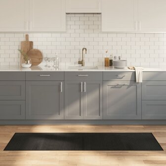 Vloerkleed rechthoekig 60x200 cm bamboe zwart 1