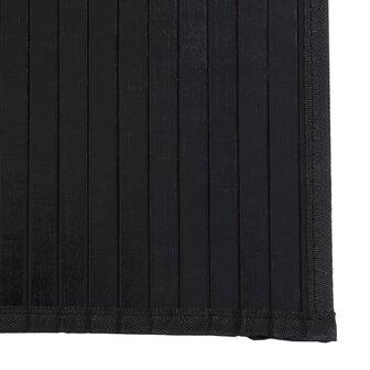 Vloerkleed rechthoekig 60x200 cm bamboe zwart 6