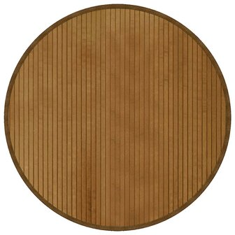 Vloerkleed rond 80 cm bamboe bruin 2