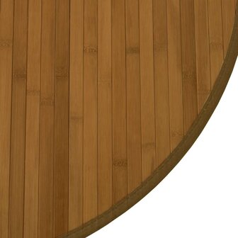 Vloerkleed rond 80 cm bamboe bruin 6