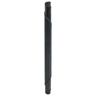 Vloerkleed rond 100 cm bamboe zwart 3