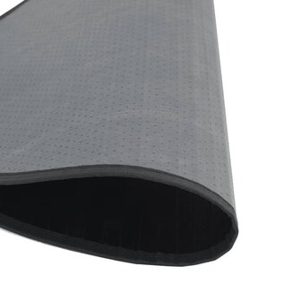 Vloerkleed rond 100 cm bamboe zwart 5