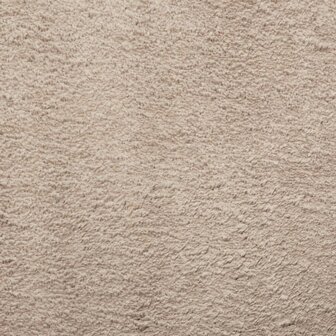 Vloerkleed HUARTE laagpolig zacht wasbaar &Oslash; 80 cm zandkleurig 9