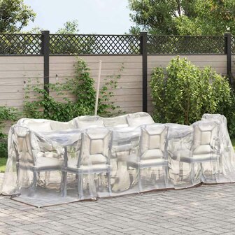 Doorzichtig zeildoek met zeilringen 2x4 m polyethyleen 2