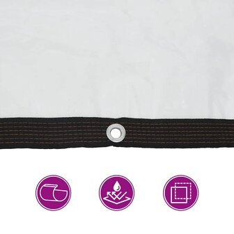 Doorzichtig zeildoek met zeilringen 2x6 m polyethyleen 9