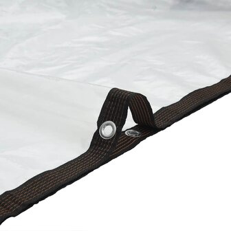 Doorzichtig zeildoek met zeilringen 2x8 m polyethyleen 7