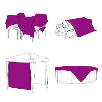 Doorzichtig zeildoek met zeilringen 1x3 m PVC 6