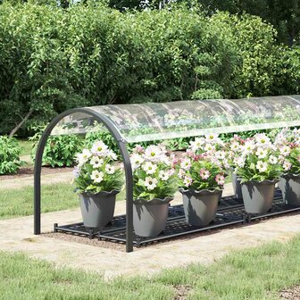 Doorzichtig zeildoek met zeilringen 1x4 m PVC 3