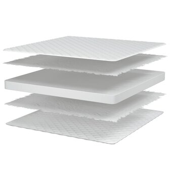 Traagschuimmatras 100x200x17 cm Zacht wit 7