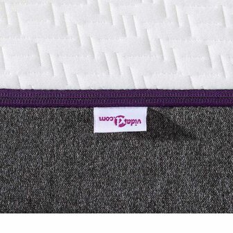 Matras Wit en Grijs 80 x 200 cm Jacquard stof 8