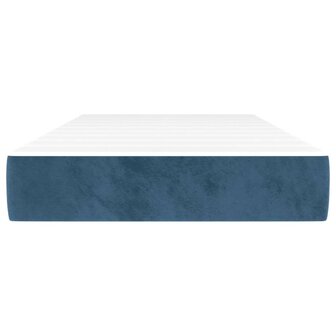 Pocketveringmatras medium 80x200x20 cm fluweel donkerblauw 3