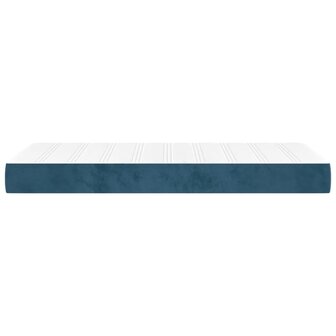 Pocketveringmatras medium 90x190x20 cm fluweel donkerblauw 4