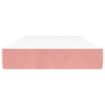 Pocketveringmatras medium 90x190x20 cm fluweel roze 3