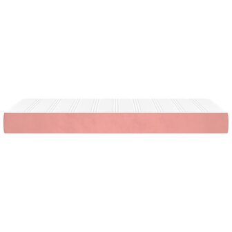Pocketveringmatras medium 90x190x20 cm fluweel roze 4