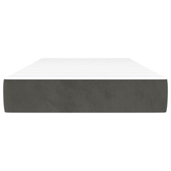 Pocketveringmatras medium 90x200x20 cm fluweel donkergrijs 3