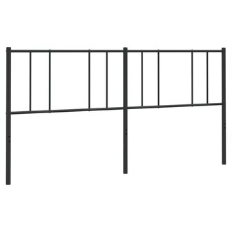 Vervangend hoofdbord metaal zwart 200 cm 2