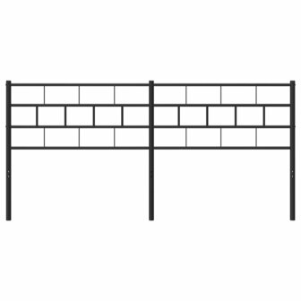 Vervangend hoofdbord 193 cm metaal zwart 4