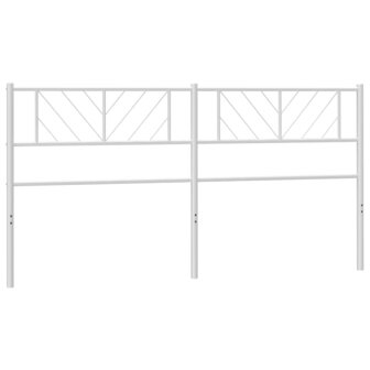 Vervangend hoofdbord 193 cm metaal wit 2